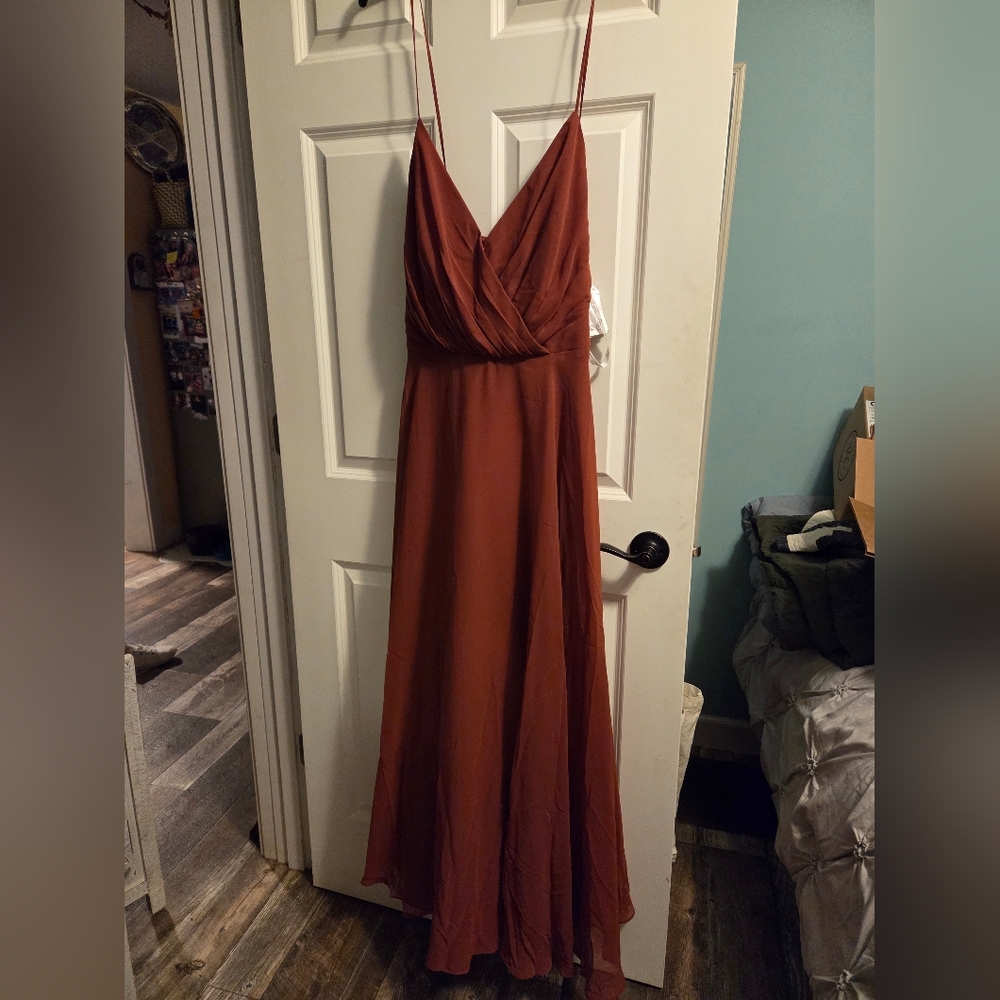 Elegant Rust Dress -  Size 24 Still Available